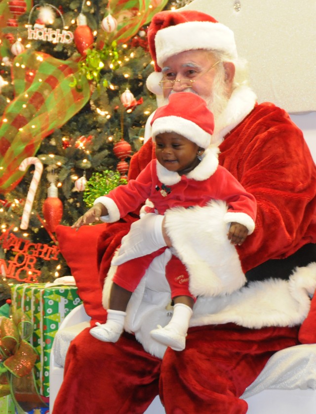 Children enjoy milk, cookies with Santa