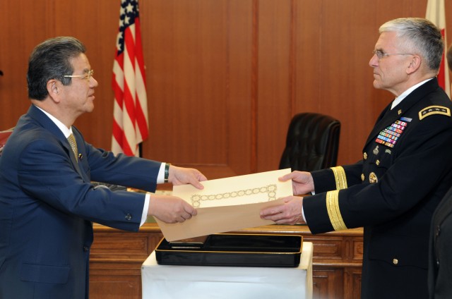 Army Chief of Staff receives &#039;Order of the Rising Sun&#039; decoration during Japan visit