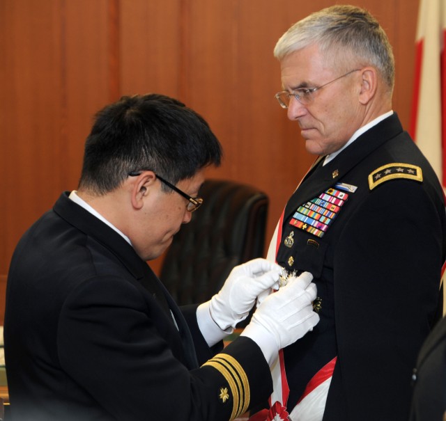 Army Chief of Staff receives &#039;Order of the Rising Sun&#039; decoration during Japan visit