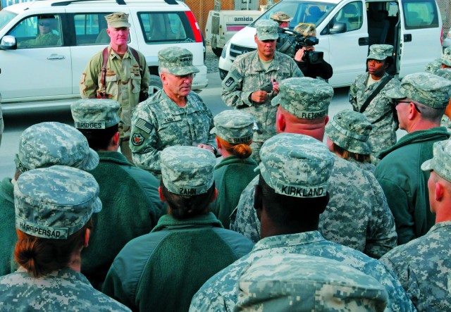 Army Chief of Staff Gen. George W. Casey visits medical center at Kandahar, Afghanistan