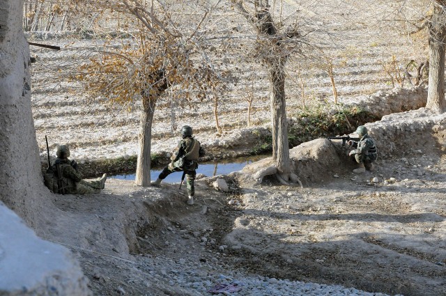 Securing an objective to establish new FOB in Tangi Valley, Afghanistan