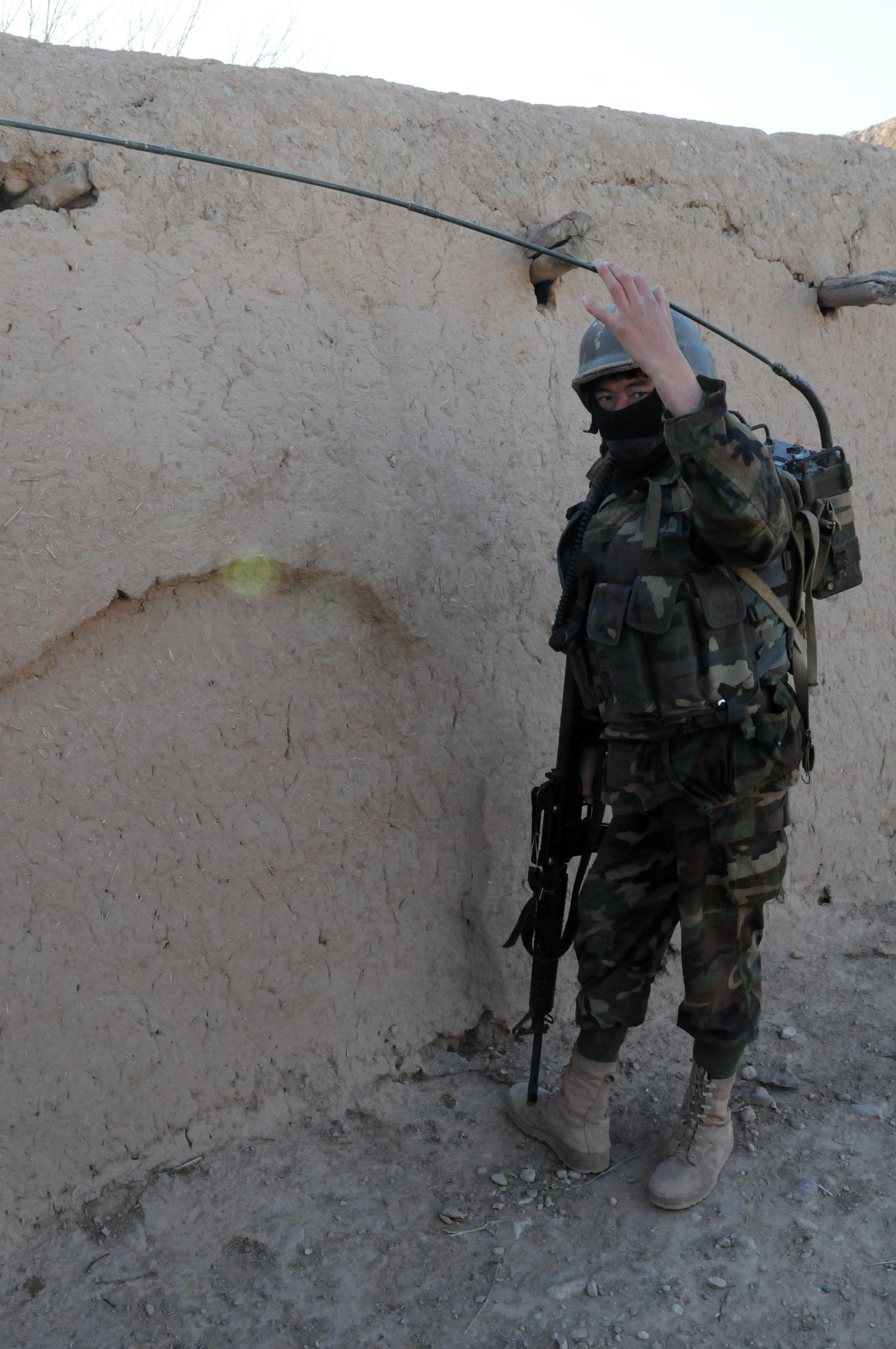 Securing an objective to establish new FOB in Tangi Valley, Afghanistan ...