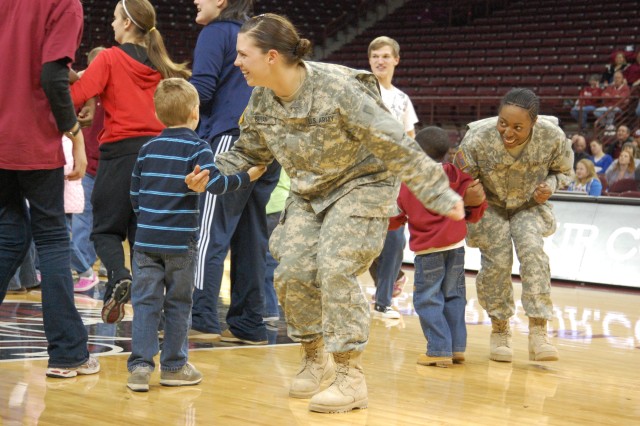 Homecoming: Soldiers return after holidays