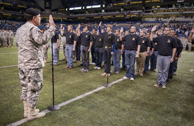 Swearing in new recruits