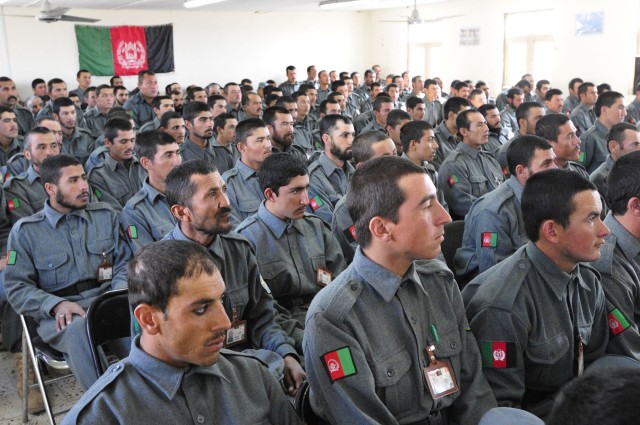 Afghan National Police recruits graduate from NATO taught course