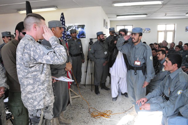 Afghan National Police recruits graduate from NATO taught course
