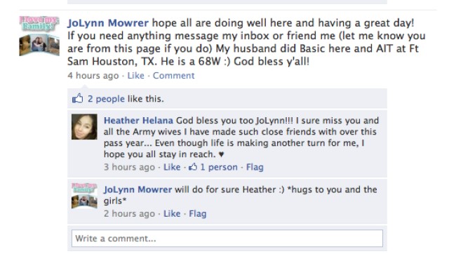 Facebook screen capture Jan. 18, 2011