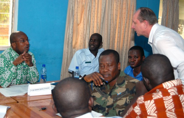 Maj. Gen. David R. Hogg meets senior leaders in Ghana, Togo, Benin