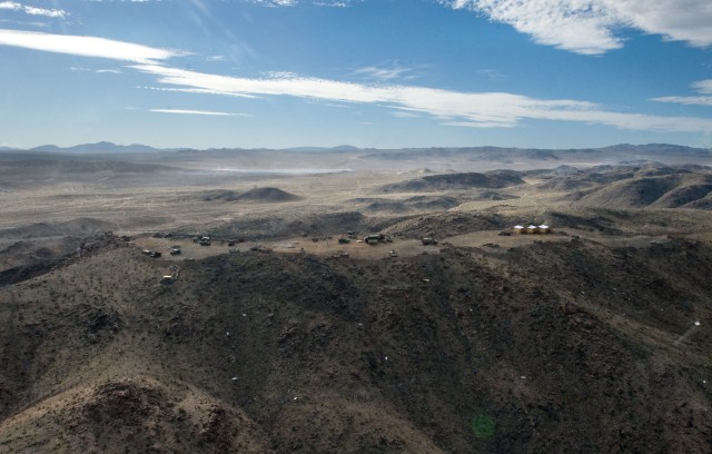 A combat outpost being occupied by Soldiers with 3rd Brigade Combat Team, 25th Infantry Division, at the National Training Center (NTC) in Ft. Irwin, CA, on Jan. 22, 2011.  The mission of the NTC is to provide  realistic, joint and combined arms...