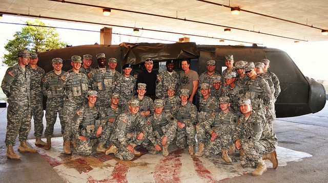 D.B. Sweeney says thanks to servicemembers at Joint Base San Antonio