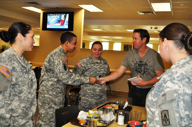 D.B. Sweeney says thanks to servicemembers at Joint Base San Antonio
