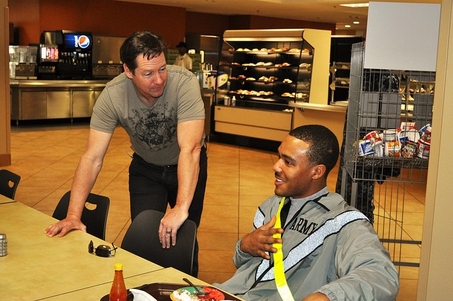 D.B. Sweeney says thanks to servicemembers at Joint Base San Antonio
