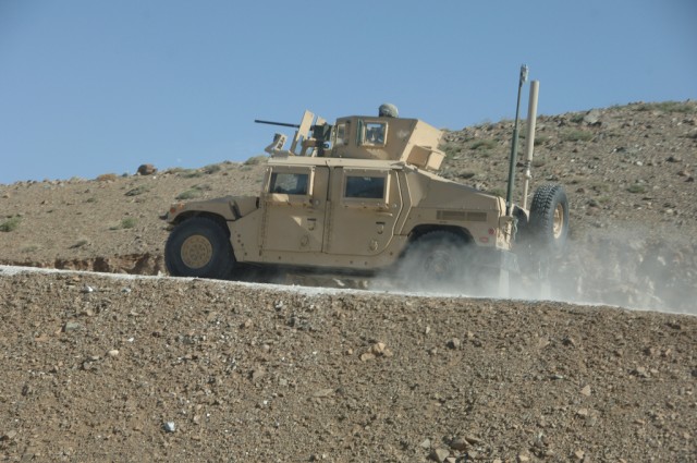 Humvee on patrol