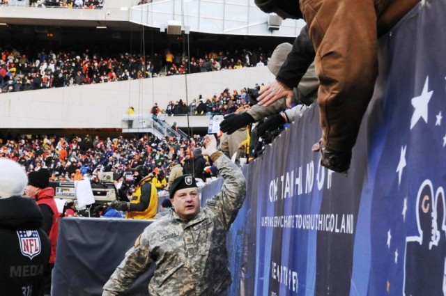 Maj F run through fans