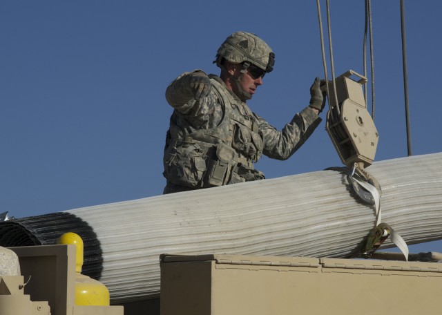 Packing up a giant mat