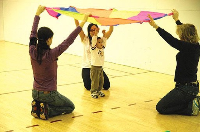 Toddlers, parents play at JBM-HH Fitness Center