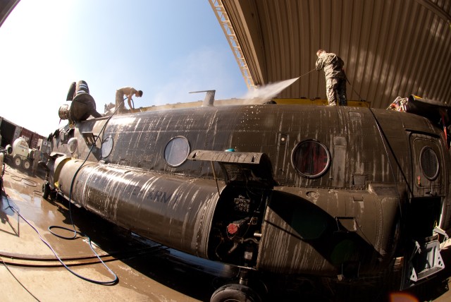 Soldiers prepare helicopters for return to US