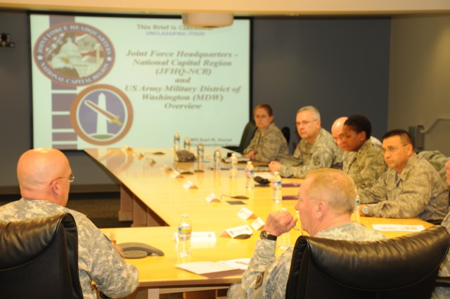 Guard leaders discuss Contingency Dual Status Commanders concept at JFHQ-NCR