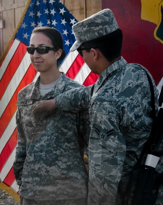 Brother pins new 2SCR sergeant in Afghanistan