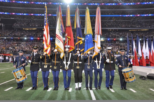 Armed Forces Color Guard at Super Bowl XLV!