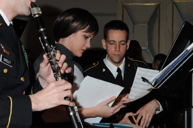 FORSCOM band coaches students while performing its community outreach mission