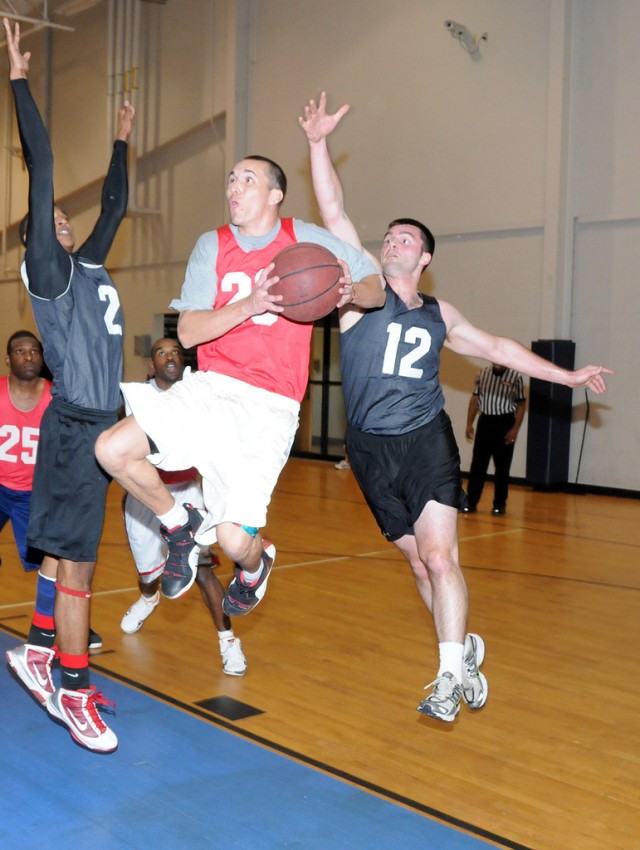 597th grounds 23rd FTS in intramural basketball