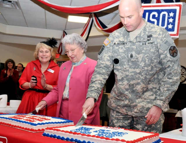 Fort Drum celebrates USO birthday, legendary volunteer