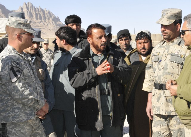 Newest vehicle checkpoint demonstrates improved highway security in southern Afghanistan