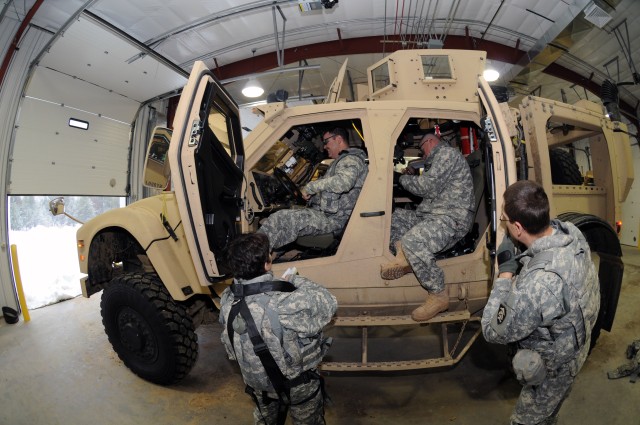 Soldiers at Fort McCoy train with M-ATV 