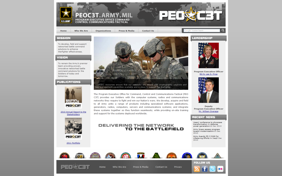 PEO C3T Launches New Public Web Site | Article | The United States Army