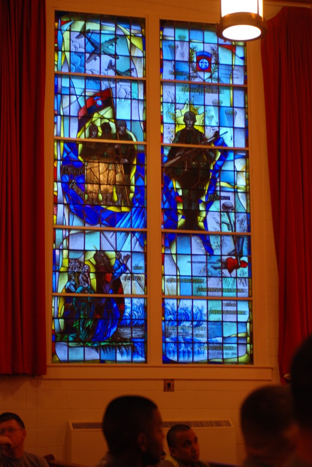 Stained-glass windows preserve Paratrooper history