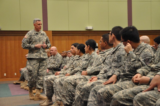 Meeting with Troops