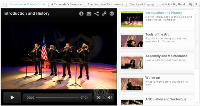 Army Field Band launches instructional videos on the Web