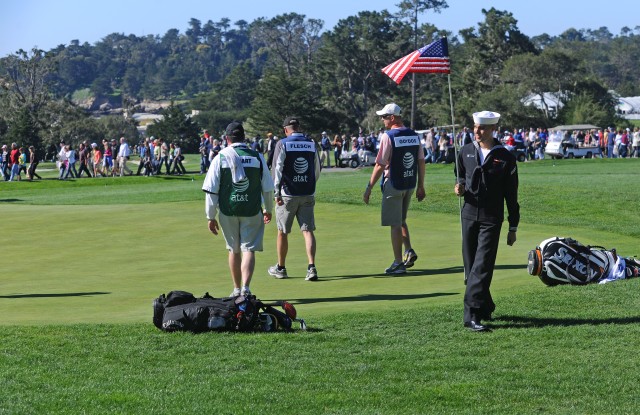 Service members tend pin at AT&amp;T Pebble Beach National Pro-Am