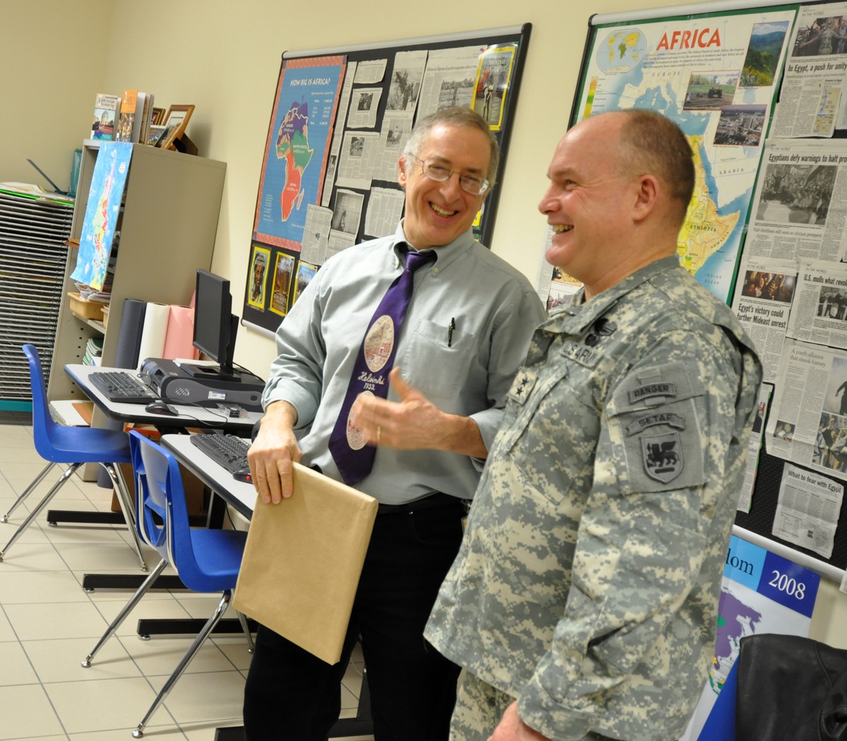 USARAF CG teaches 'Mother of History' to Vicenza Middle School seventh ...