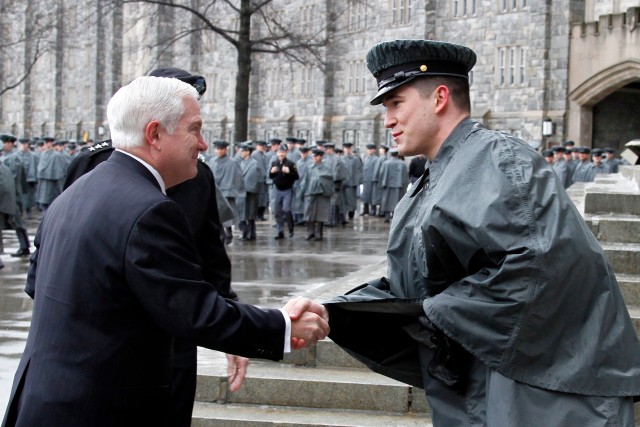 Gates visits West Point, N.Y.
