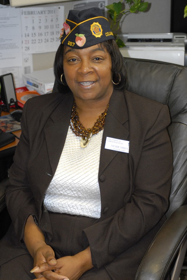 Vickie Dikes is just the second female commander of Samuel G. Cooke American Legion Post 267 in Columbus, the largest in Georgia with 2,327 members. She served 28 years in the Army and now works as chief of the Quality Support Division at Fort Bennin...