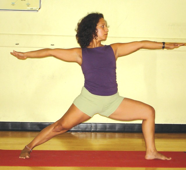 Diana Martinez teaching yoga