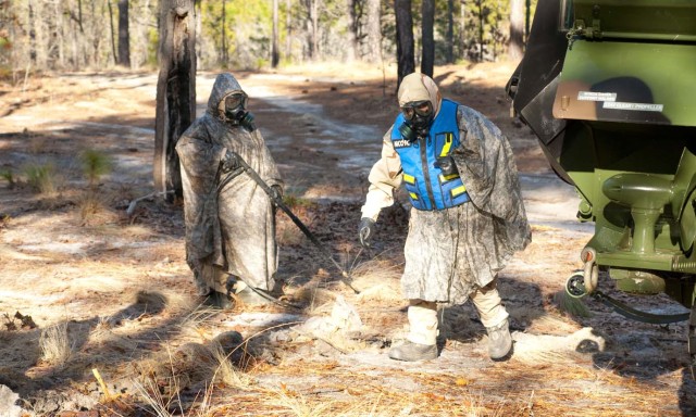 Chemical battalion conducts decontamination training at Fort Bragg