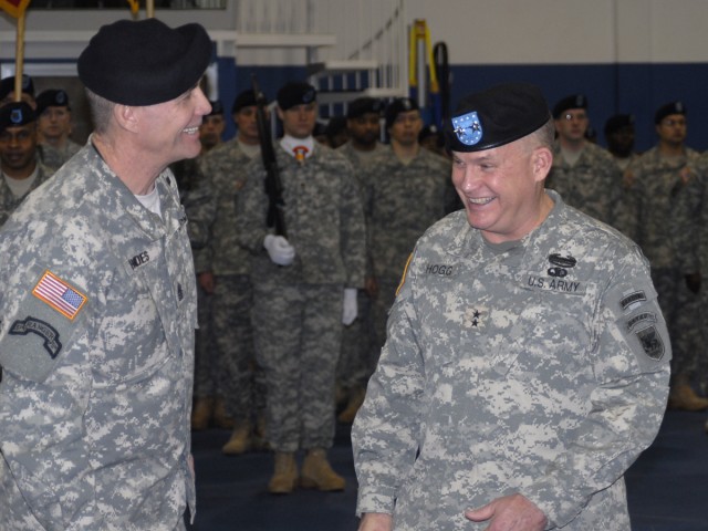 U.S. Army Africa Command Sgt. Maj. Hu Rhodes assumes responsibility