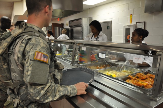 Soldier Fueling at Slagel Dining Facility