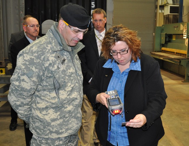 BG Perna visits CAAA Container Repair building