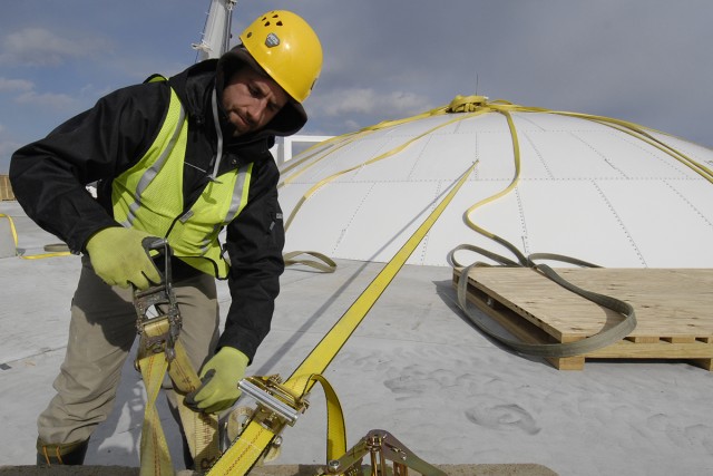 Depot raises radome on Powder Smoke Ridge
