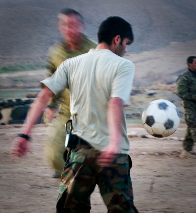 Afghans, Australians play soccer