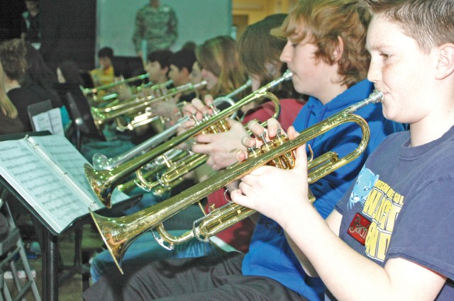DoDDS-Europe middle school musicians team up for honors concert, workshop