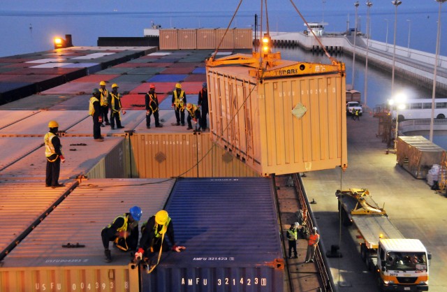 MV Virginian helps with Responsible Drawdown of Iraq