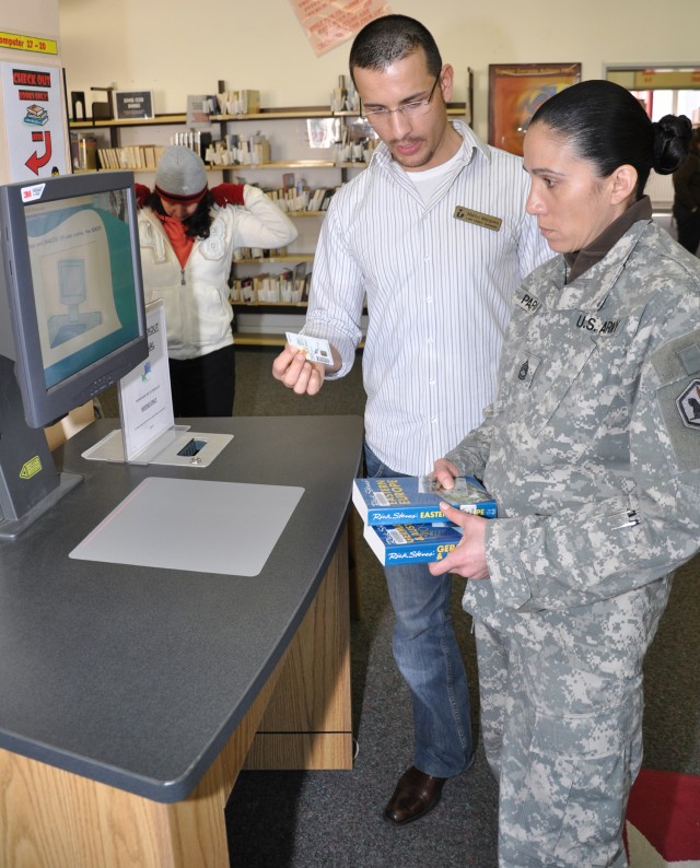 Patrons can now self-scan items for check-out at some IMCOM-Europe libraries