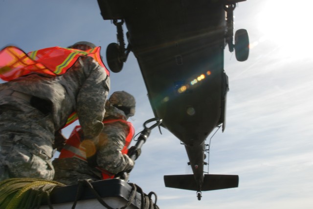 Suppy Lines in the Sky:  New York Army National Guard Soldiers Learn Helicopter Loadout Skills