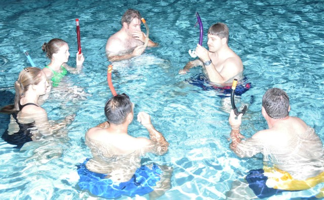 New students learn about scuba diving