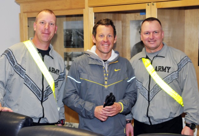 Lance Armstrong joins The Old Guard in 5-mile run